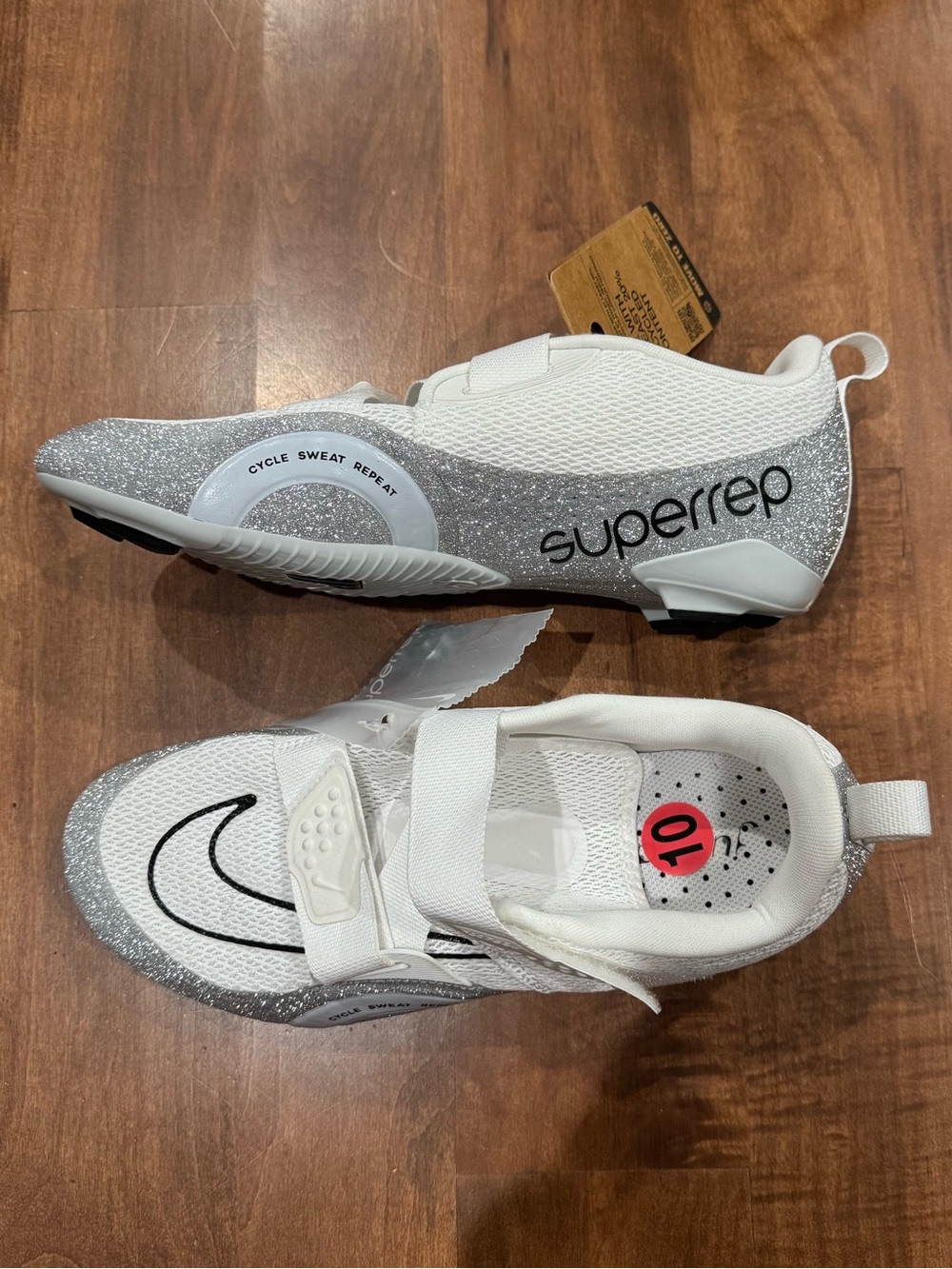 Nike SuperRep Cycle 2 NN Premium Glitter Cycling Shoes Sz 10 NWT